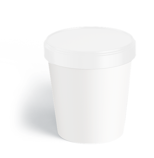 Ice Cream Bucket 16oz Lid